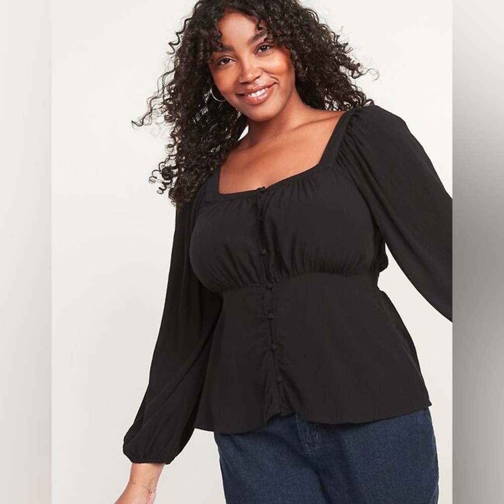 Old Navy babydoll square neck top, size XL